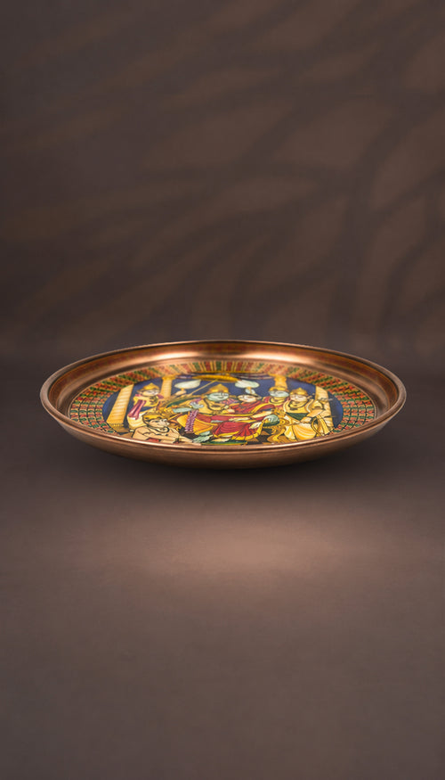 Handcrafted Ram Darbar Decorative Pooja Plate