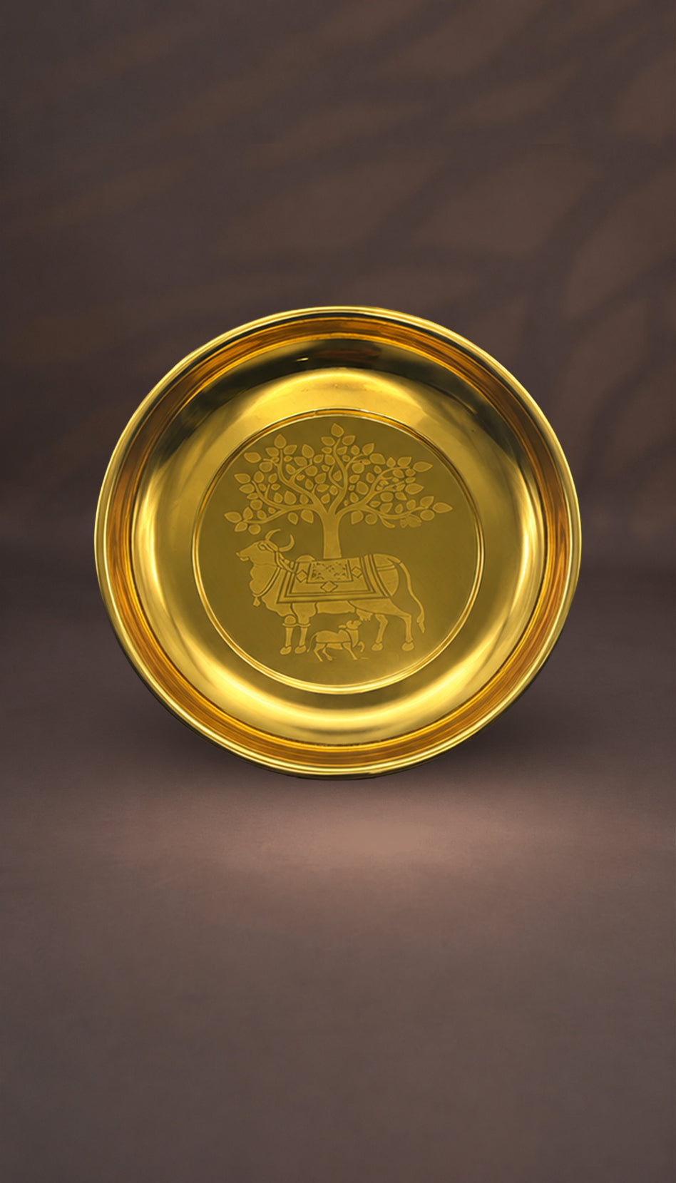 Kalpatharu & Tree Engraved Decorative Plate