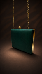 Handcrafted Embroidered Velvet Box Clutch