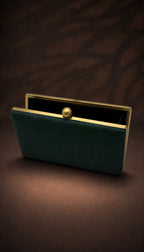 Handcrafted Embroidered Velvet Box Clutch