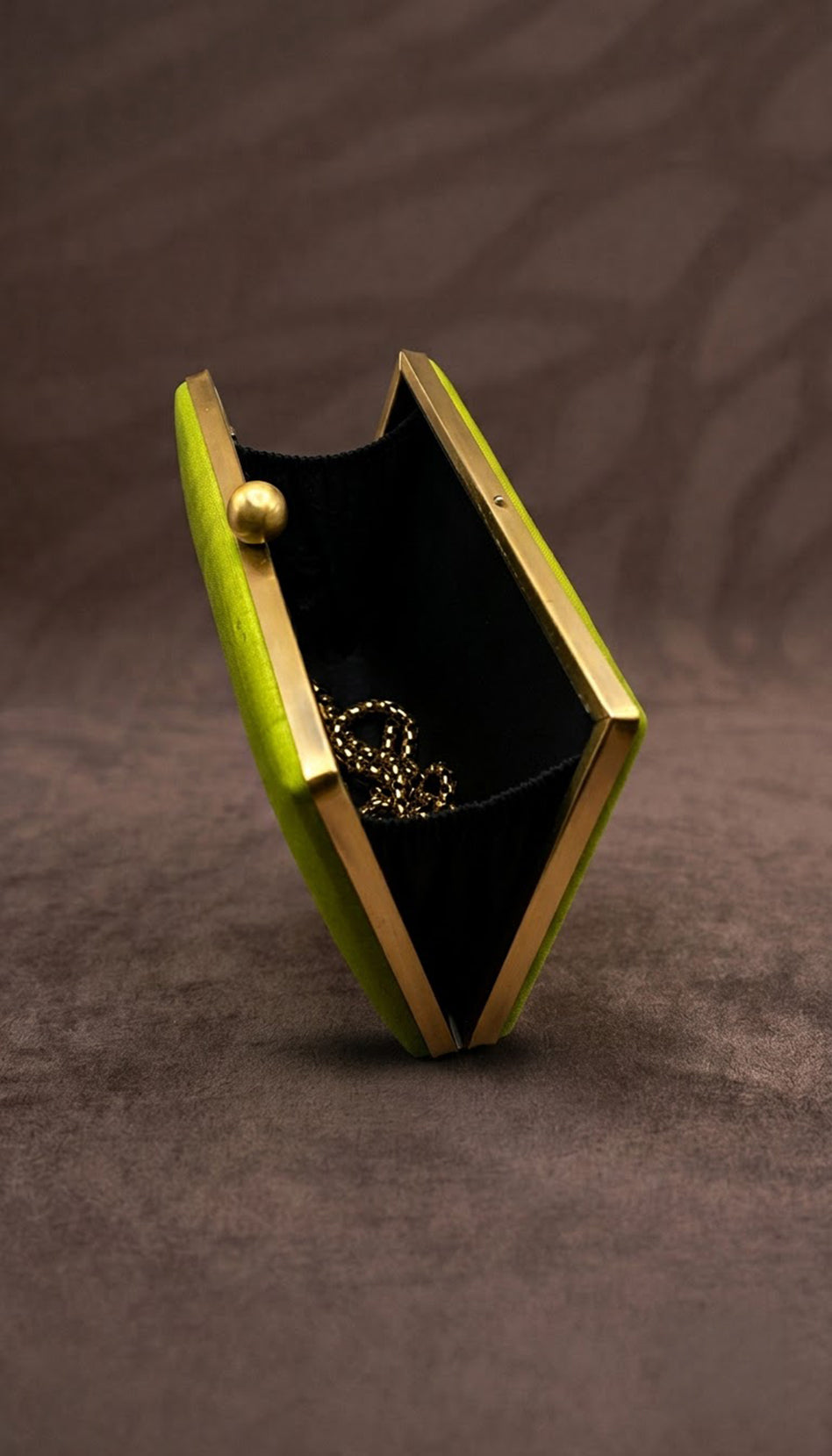 Handcrafted Embroidered Velvet Box Clutch