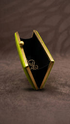 Handcrafted Embroidered Velvet Box Clutch